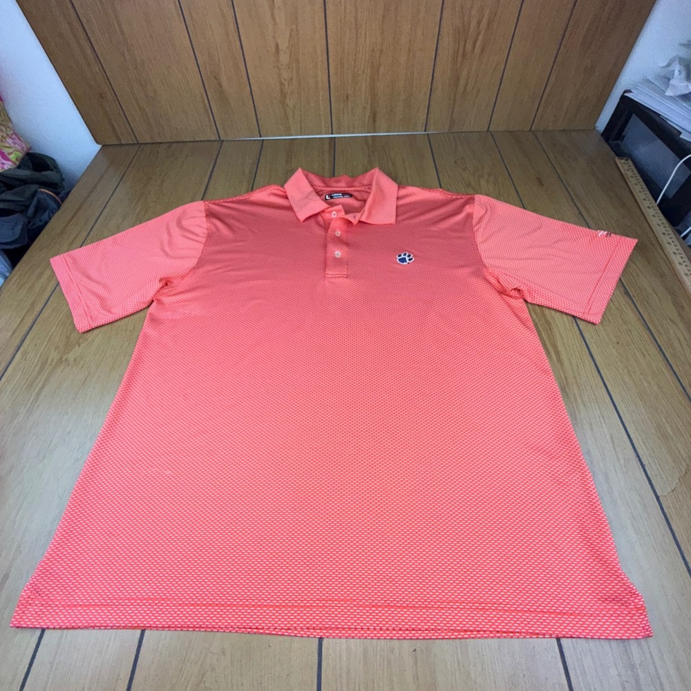 LinksTech Techno Dry Golf Polo Shirt‎ Coral Auburn Short Sleeve Men XL